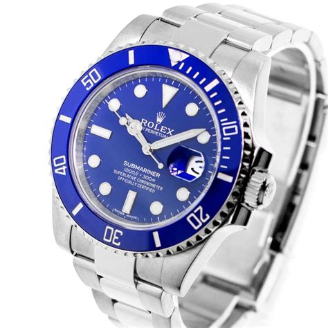 rolex submariner blue smurf|Rolex Submariner blue bezel.